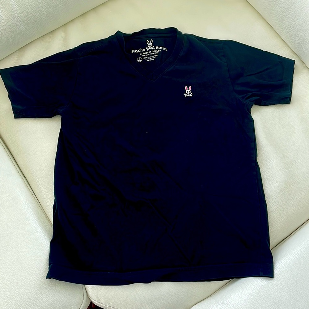 Psycho bunny Black V-neck size 14-16